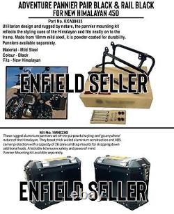 ADVENTURE PANNIER PAIR BLACK & RAIL Fit For Royal Enfield New Himalayan 450