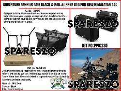 ADVENTURE PANNIER PAIR BLACK & RAIL & INNER BAG Fit For R. E New Himalayan 450