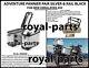 Adventure Pannier Pair Silver & Rail Fit For Royal Enfield New Himalayan 450