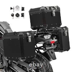 Aluminium Panniers Set + Top Box for KTM 1090 / 1190 Adventure/ R GX38 black