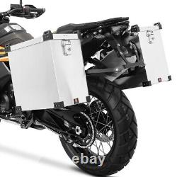 Aluminium Panniers Set + Top Box for KTM 390 Adventure NX55 silver