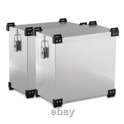 Aluminium Panniers Set + Top Box for KTM 390 Adventure NX55 silver