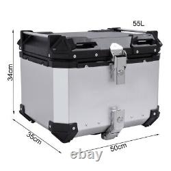 Aluminium Panniers Set + Top Box for KTM 390 Adventure NX55 silver