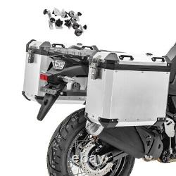 Aluminium Panniers Set for KTM 390 Adventure Side Cases GX-38-45 silver