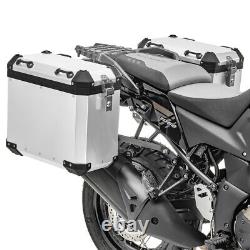 Aluminium Panniers + rack for BMW F 850 GS Adventure 19-23 GX38-45 silver