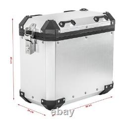 Aluminium Panniers + rack for BMW F 850 GS Adventure 19-23 GX38-45 silver