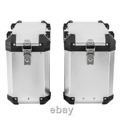 Aluminium Panniers + rack for BMW F 850 GS Adventure 19-23 GX38-45 silver