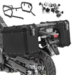Aluminium Panniers + rack for BMW R 1200 GS Adventure 06-13 GX45 black
