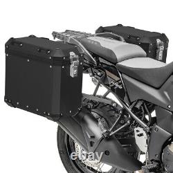 Aluminium Panniers + rack for BMW R 1200 GS Adventure 14-18 GX38-45 black