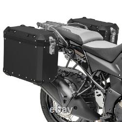 Aluminium Panniers+ rack for Honda Africa Twin Adventure Sports 1100 GX38-45 bla