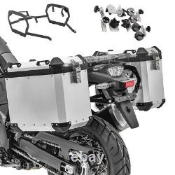Aluminium Panniers + rack for KTM 1190 Adventure/ R 13-16 GX45 silver