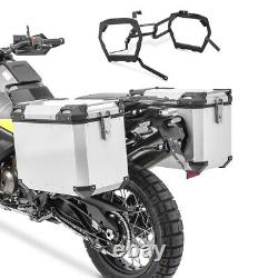 Aluminium Panniers + rack for KTM 790 Adventure/ R 19-21 QP48 silver