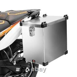 Aluminium cases 40l + Supports 18mm for BMW F 800 GS / Adventure