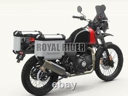 Fits Enfield HIMALAYAN & SCRAM ADVENTURE SILVER PANNIERS PAIR With OIL FILTER