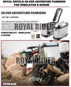 Royal Enfield Adventure Silver Bags For Himalayan & Scram- With Filter