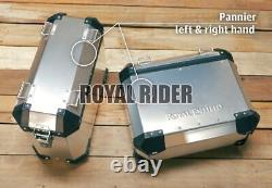Royal Enfield Adventure Silver Bags For Himalayan & Scram- With Filter