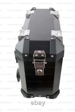 Royal Enfield Black Adventure Pannier box With Rail Pair For New Himalayan 450