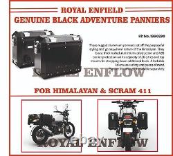 Royal Enfield Genuine BLACK ADVENTURE PANNIER BOX PAIR For Himalayan & Scram