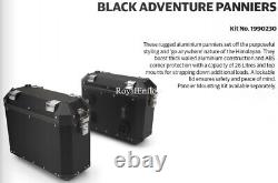 Royal Enfield Genuine BLACK ADVENTURE PANNIER BOX PAIR For Himalayan & Scram