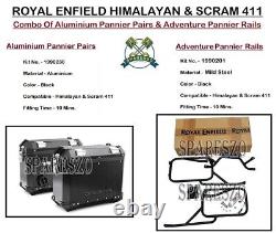 Royal Enfield Himalayan & Scram Black Adventure Pannier Pairs & Pannier Rails