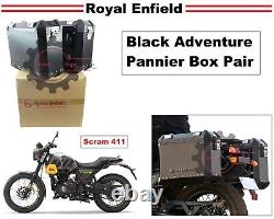Royal Enfield Scram 411 Black Adventure Pannier Box Pair