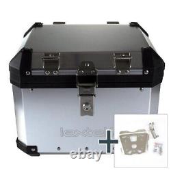 Boîte supérieure en aluminium Lextek 33L argent pour K.T.M 1190 Adventure 2008-2016 Pannier