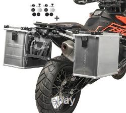 Ensemble de sacoches en aluminium Gobi 34-45l pour KTM 990 Adventure/ R/S + kit pour support