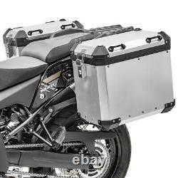 Ensemble de valises en aluminium pour BMW F 800 GS / Adventure Side Cases GX45 argenté