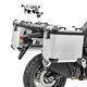 Ensemble De Valises En Aluminium Pour Honda Africa Twin Adventure Sports / 1100 Gx38 Argenté