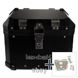 Lextek Boîte supérieure en aluminium 33L avec plaque de montage pour K.T.M 1290 Adventure (15-16)