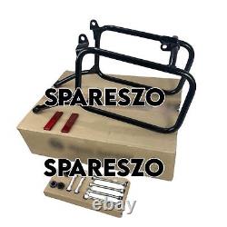 PAIRE DE SACOCHES D'AVENTURE ARGENTÉES ET SUPPORT POUR RAIL Adaptées à la Royal Enfield New Himalayan 450