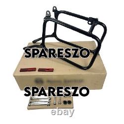 PAIRE DE SACOCHES D'AVENTURE ARGENTÉES ET SUPPORT POUR RAIL Adaptées à la Royal Enfield New Himalayan 450