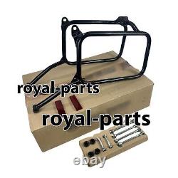 PAIRE DE SACOCHES D'AVENTURE EN ARGENT ET SUPPORT POUR ROYAL ENFIELD NEW HIMALAYAN 450