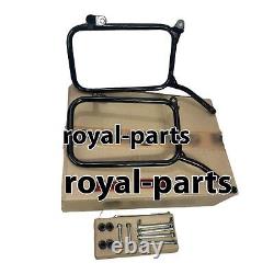 PAIRE DE SACOCHES D'AVENTURE EN ARGENT ET SUPPORT POUR ROYAL ENFIELD NEW HIMALAYAN 450