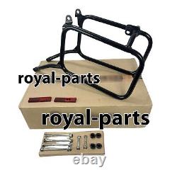 PAIRE DE SACOCHES D'AVENTURE EN ARGENT ET SUPPORT POUR ROYAL ENFIELD NEW HIMALAYAN 450