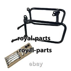 PAIRE DE SACOCHES D'AVENTURE EN ARGENT ET SUPPORT POUR ROYAL ENFIELD NEW HIMALAYAN 450