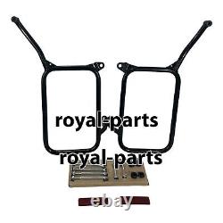 PAIRE DE SACOCHES D'AVENTURE EN ARGENT ET SUPPORT POUR ROYAL ENFIELD NEW HIMALAYAN 450