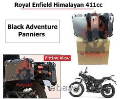 Royal Enfield Himalayan 411cc Boîte de Pannier d'Aventure Noire en Paire