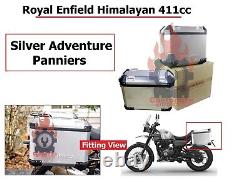 Royal Enfield Himalayan 411cc Paire de boîtes de sacoches d'aventure argentées