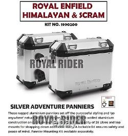 Sacoche Royal Enfield Adventure Silver pour Himalaya & Scram avec huile