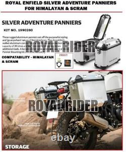 Sacoche Royal Enfield Adventure Silver pour Himalaya & Scram avec huile