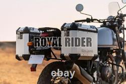 Sacoche Royal Enfield Adventure Silver pour Himalaya & Scram avec huile