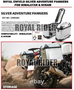 Sacs de voyage Royal Enfield en argent pour HIMALAYAN & SCRAM - FILTRE À HUILE GRATUIT