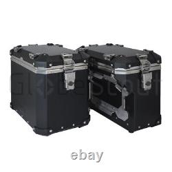 Système de valise latérale en aluminium GlobeScout XPAN+ pour Yamaha Tenere 700, noir