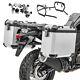 Valises En Aluminium + Support Pour Bmw R 1250 Gs Adventure 19-23 Gx38-45 Argenté